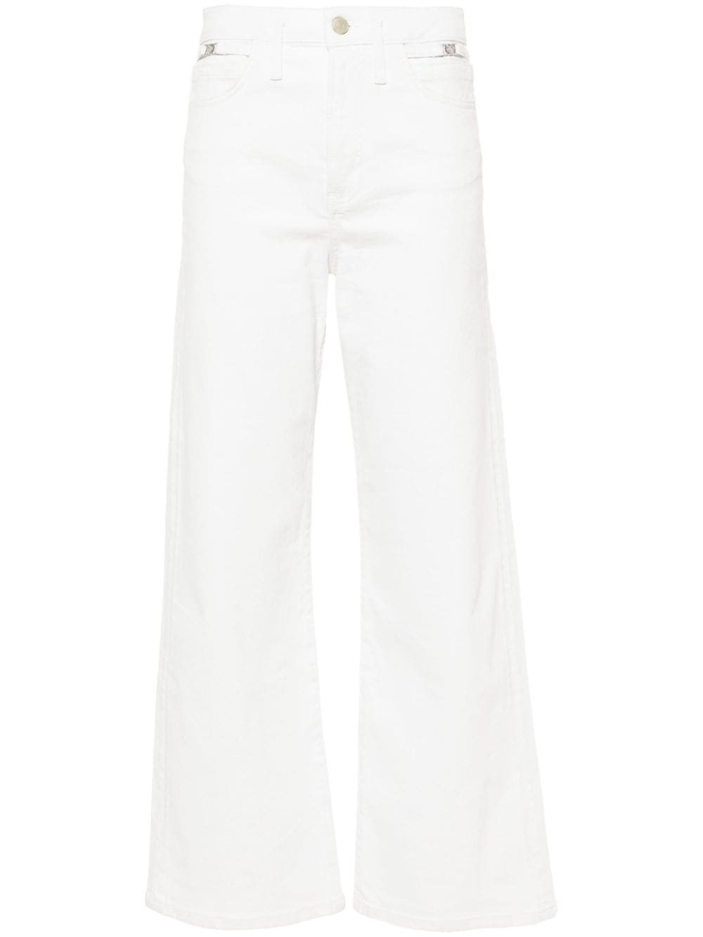 Maje Straight-Leg-Jeans mit hohem Bund - Weiß