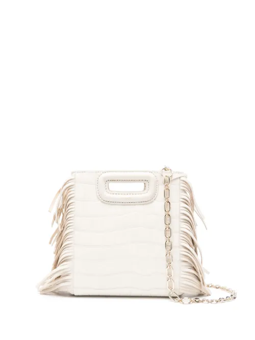 Mini sac à main à effet peau de crocodile embossée - Maje - Modalova