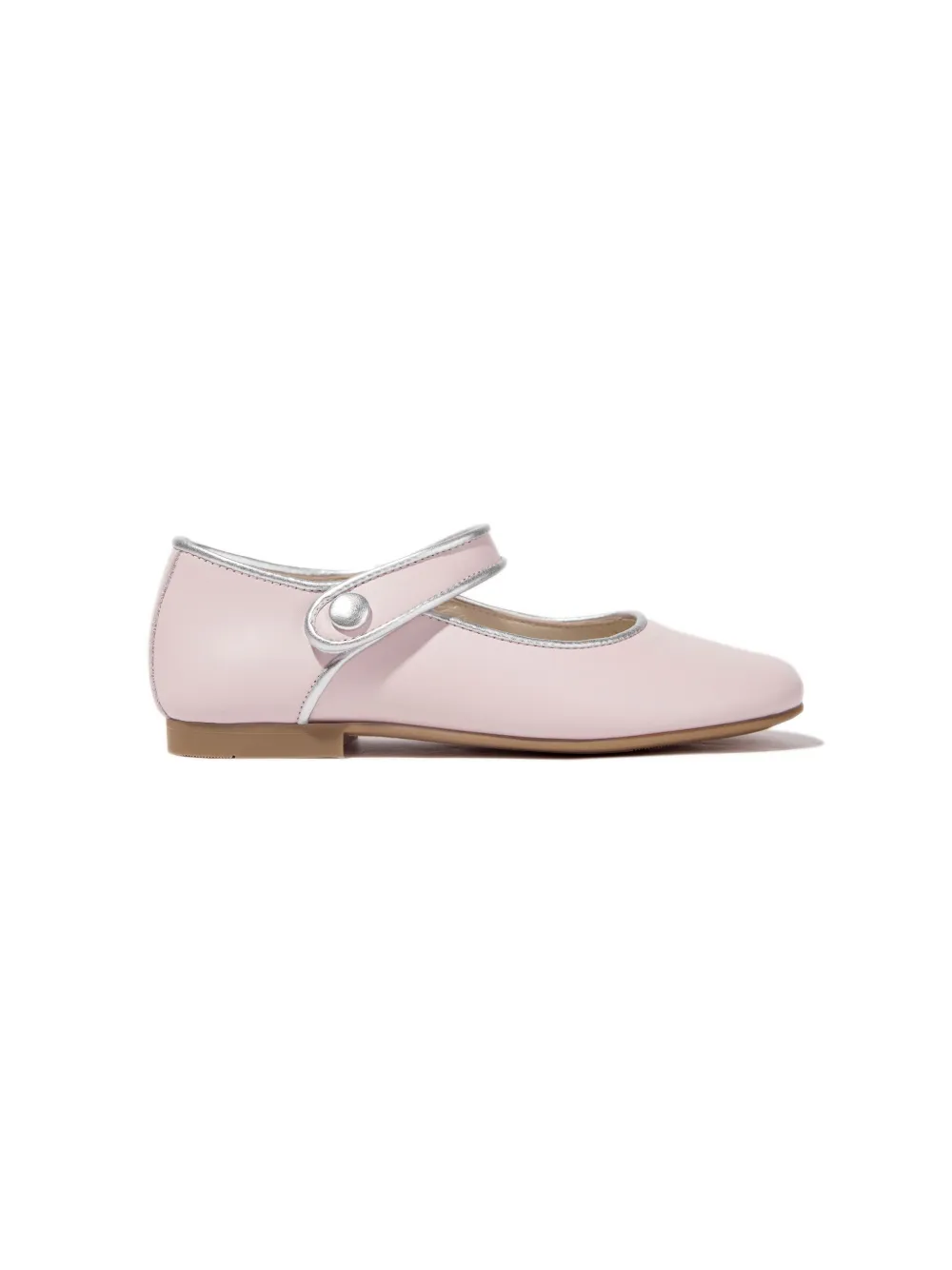 ANDANINES round-toe leather ballerina shoes Pink