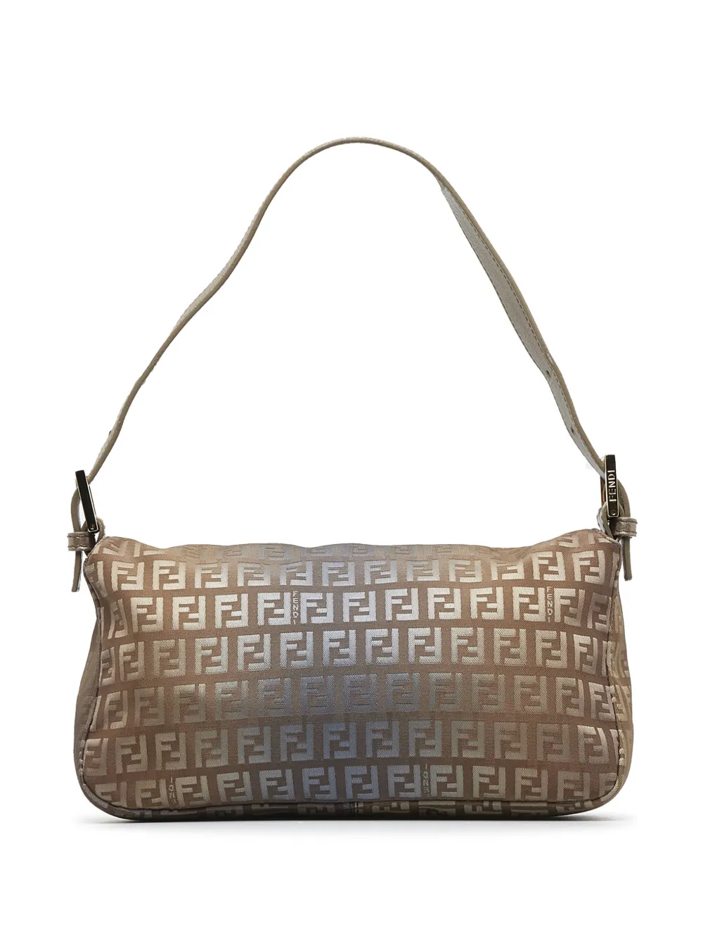 Fendi Pre-Owned Zucchino Double Flap Baguette shoulder bag - Bruin
