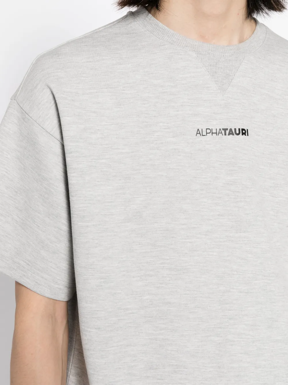 Alpha Tauri T-shirt met logoprint Grijs