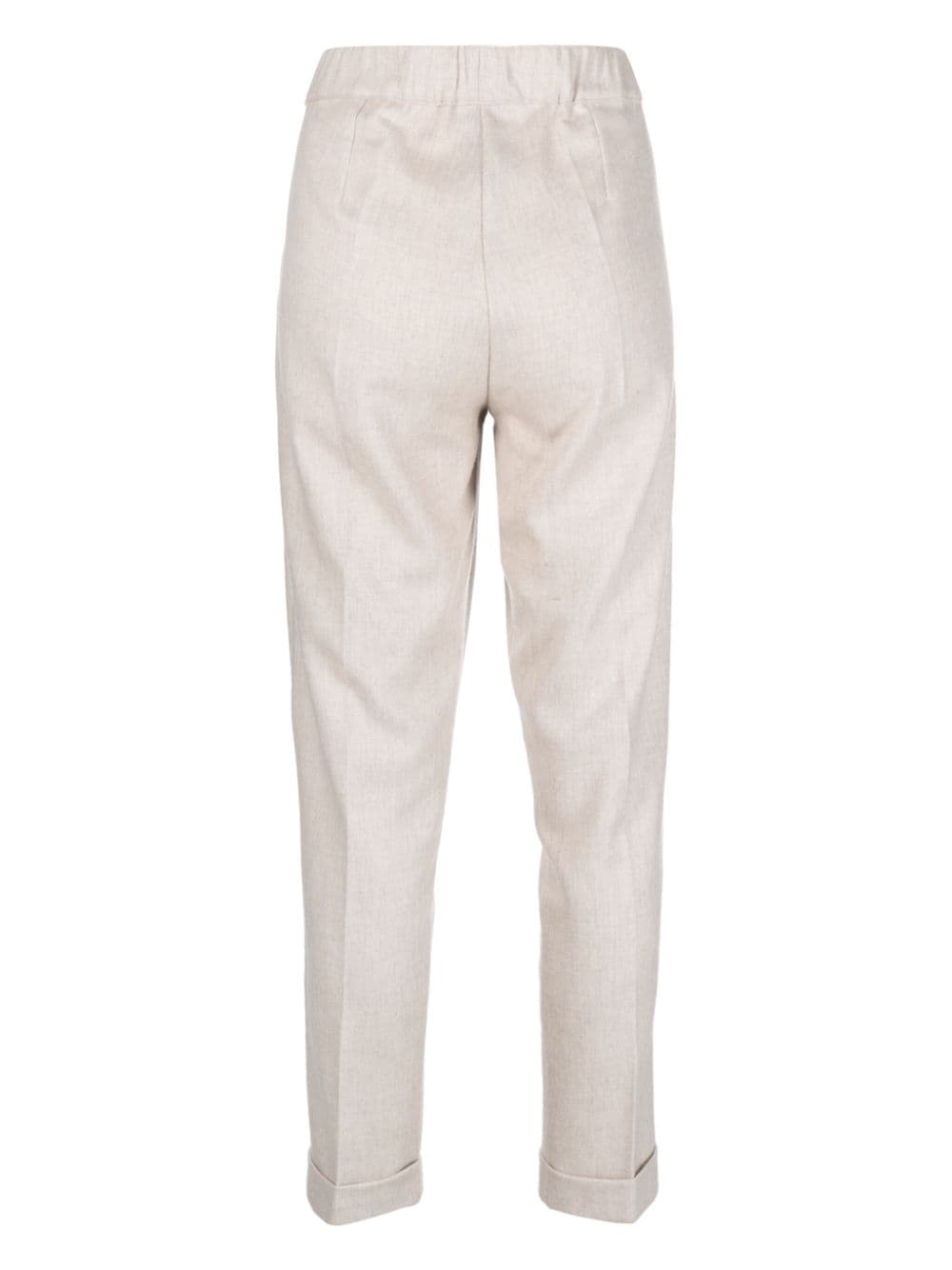 D.Exterior mid-rise tapered-leg wool-blend trousers - Beige
