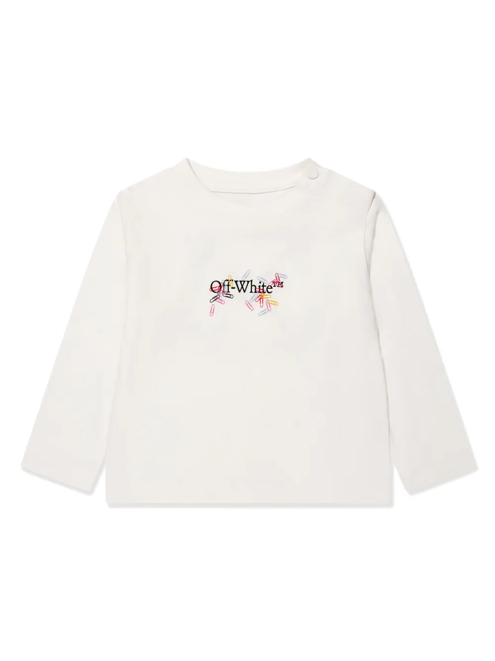 箭头图案印花棉T恤