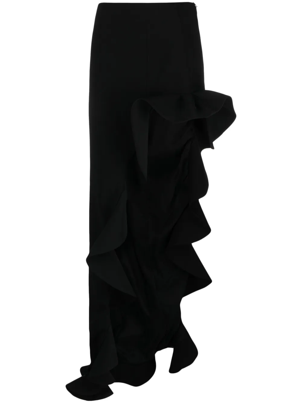 Amen Maxi-rok met ruches Zwart