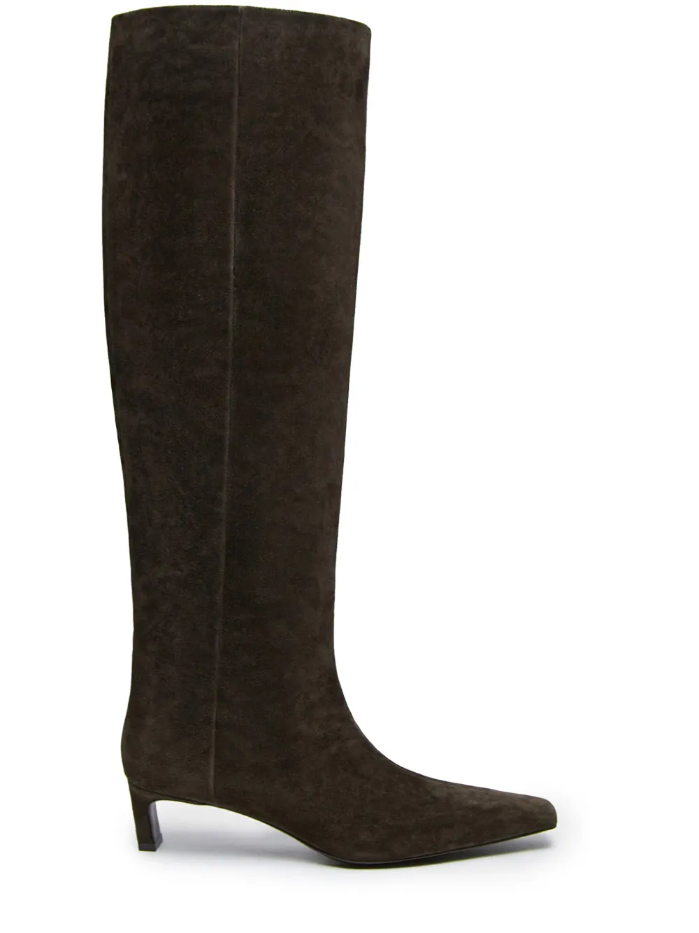 Kitten heel suede deals knee high boots