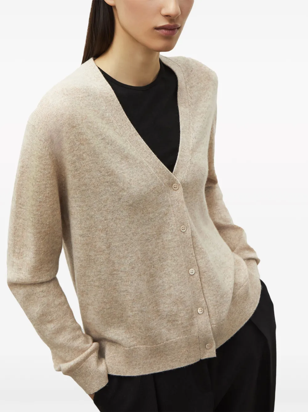 12 STOREEZ Vest met V-hals Beige