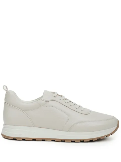 12 STOREEZ panelled leather low-top sneakers
