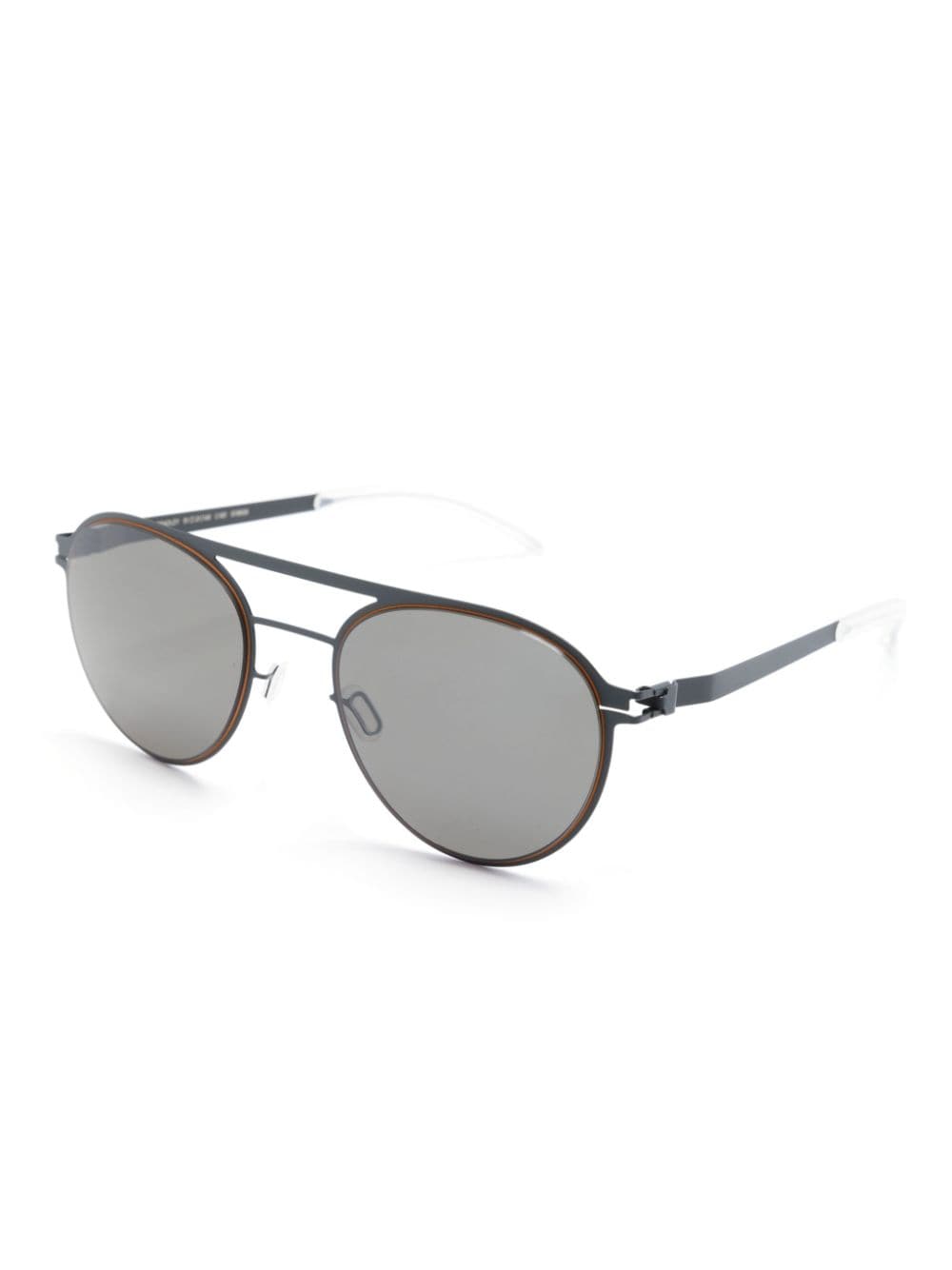 Shop Mykita Bradley 431 Navigator-frame Sunglasses In Grey