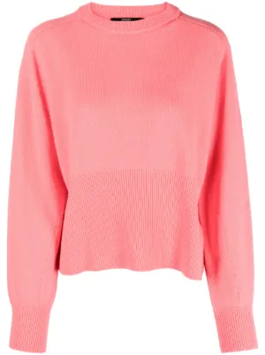 Topshop pink outlet cropped jumper