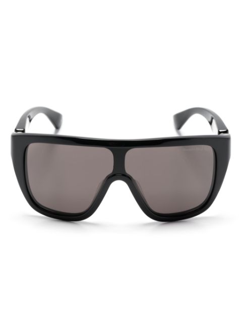 Alexander McQueen Eyewear skull-hinged shield-frame sunglasses Men