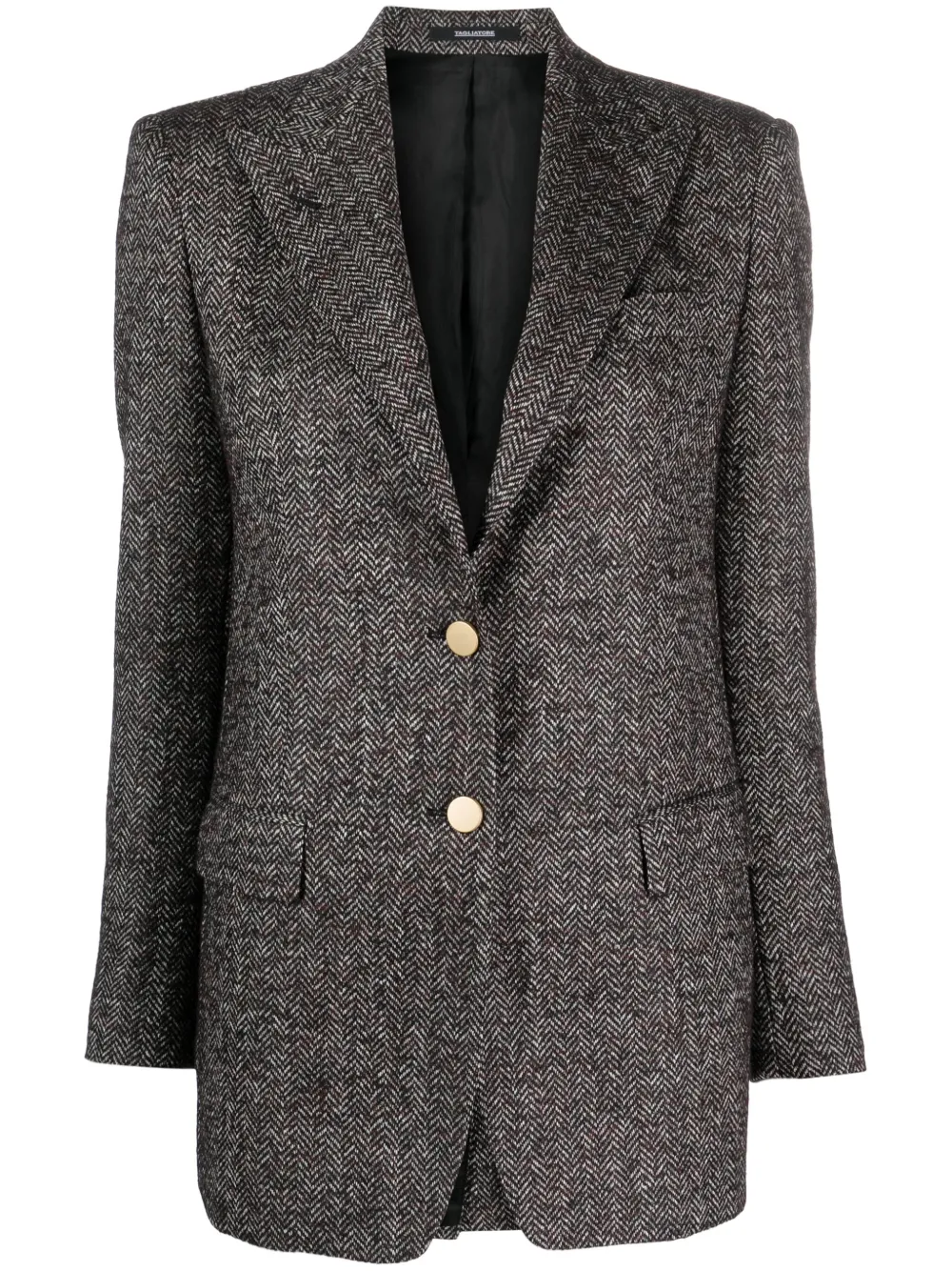 Tagliatore Blazer met enkele rij knopen Bruin