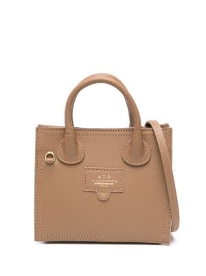 ATP Atelier snakeskin-effect Leather Tote Bag - Neutrals