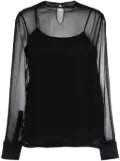 Max Mara layered chiffon blouse - Black