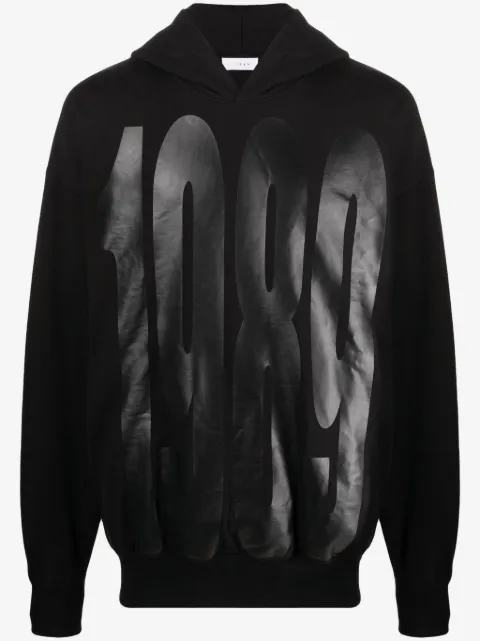 1989 STUDIO logo-print cotton hoodie
