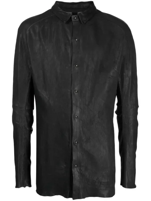 Isaac Sellam Experience raw-cut edge leather shirt