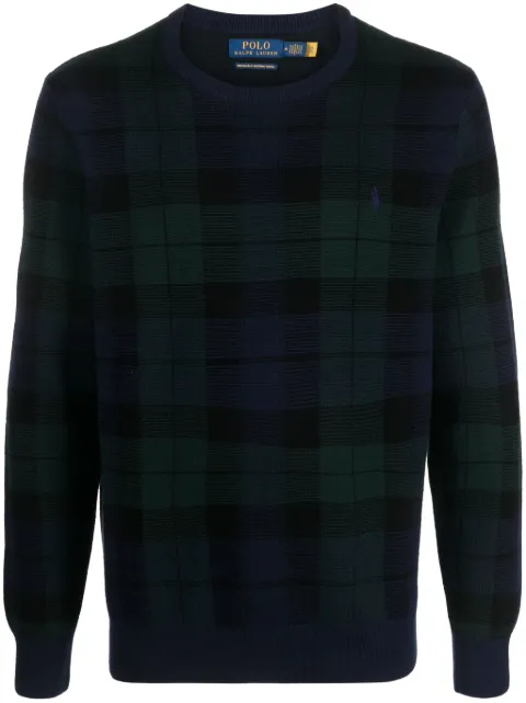 Polo Ralph Lauren plaid-pattern wool jumper