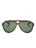 Dolce & Gabbana Eyewear Lusso Sartoriale pilot-frame sunglasses - Brown