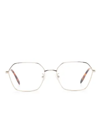 Alexander McQueen Brown Metal Glasses (Frames) main image 0
