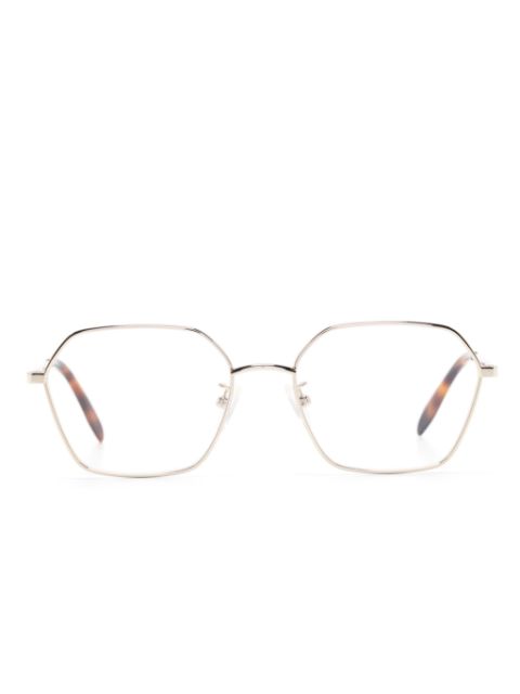 Alexander McQueen Eyewear geometric-frame metal glasses Men