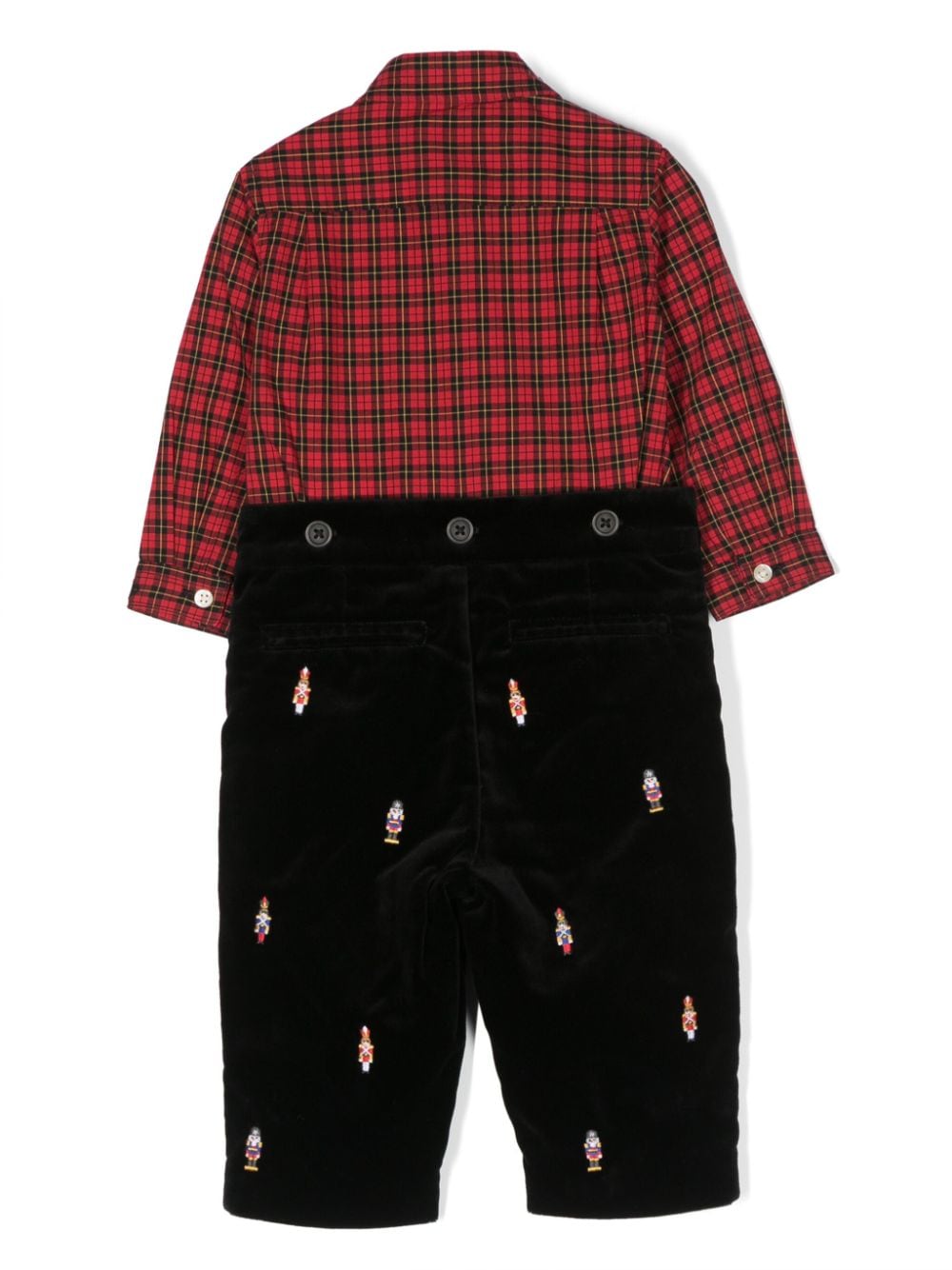 Ralph Lauren Kids embroidered-design cotton bodysuit - Rood