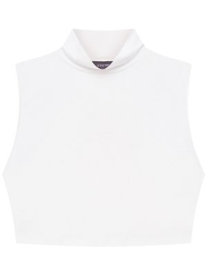 Mock neck cropped outlet top