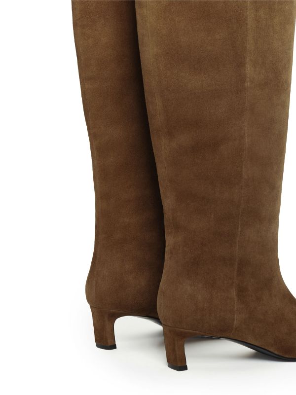 Tan suede knee 2025 high boots