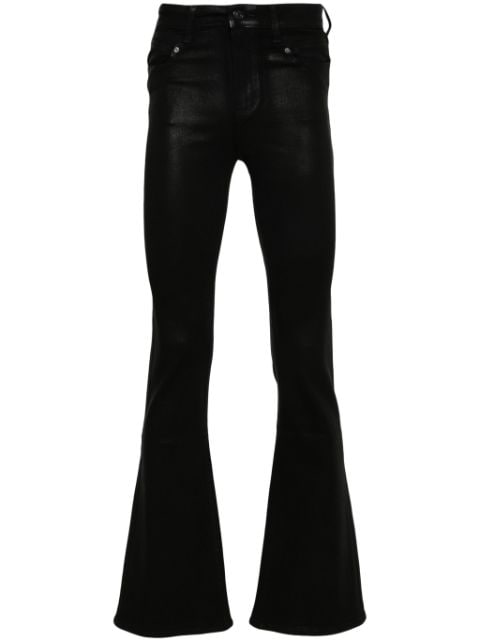 PAIGE coated flared trousers