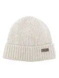 Barbour Carlton ribbed-knit beanie - Grey