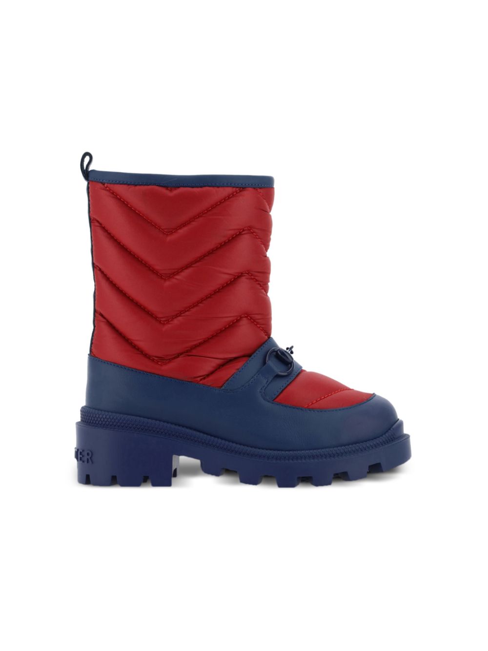 Gucci Kids Horsebit-detail padded boots Red