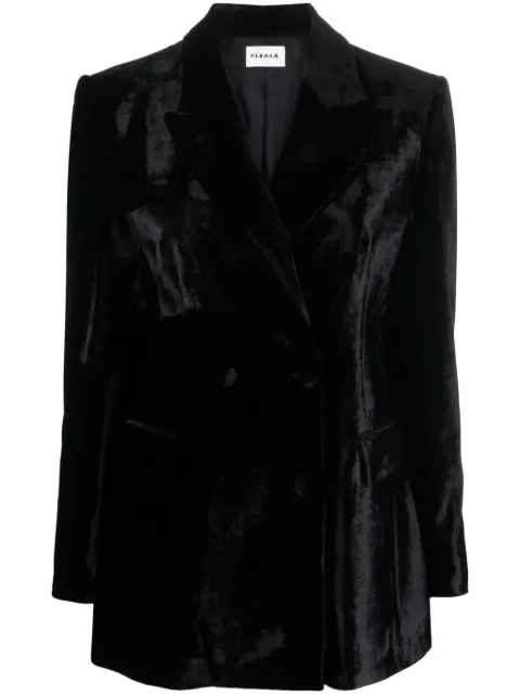 P.A.R.O.S.H. double-breasted velvet blazer