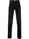 Barba logo-patch cotton-blend slim jeans - Black