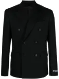Versace double-breasted virgin wool blazer - Black