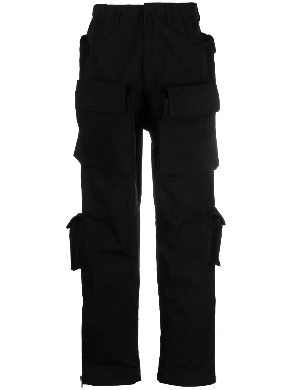 1989 STUDIO cargo straight-leg trosuers - Black