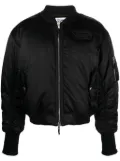Jean Paul Gaultier logo-patch bomber jacket - Black