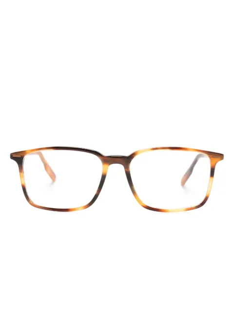 Zegna tortoiseshell-effect square-frame glasses