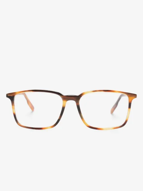 Zegna lentes con armazón cuadrada estilo carey