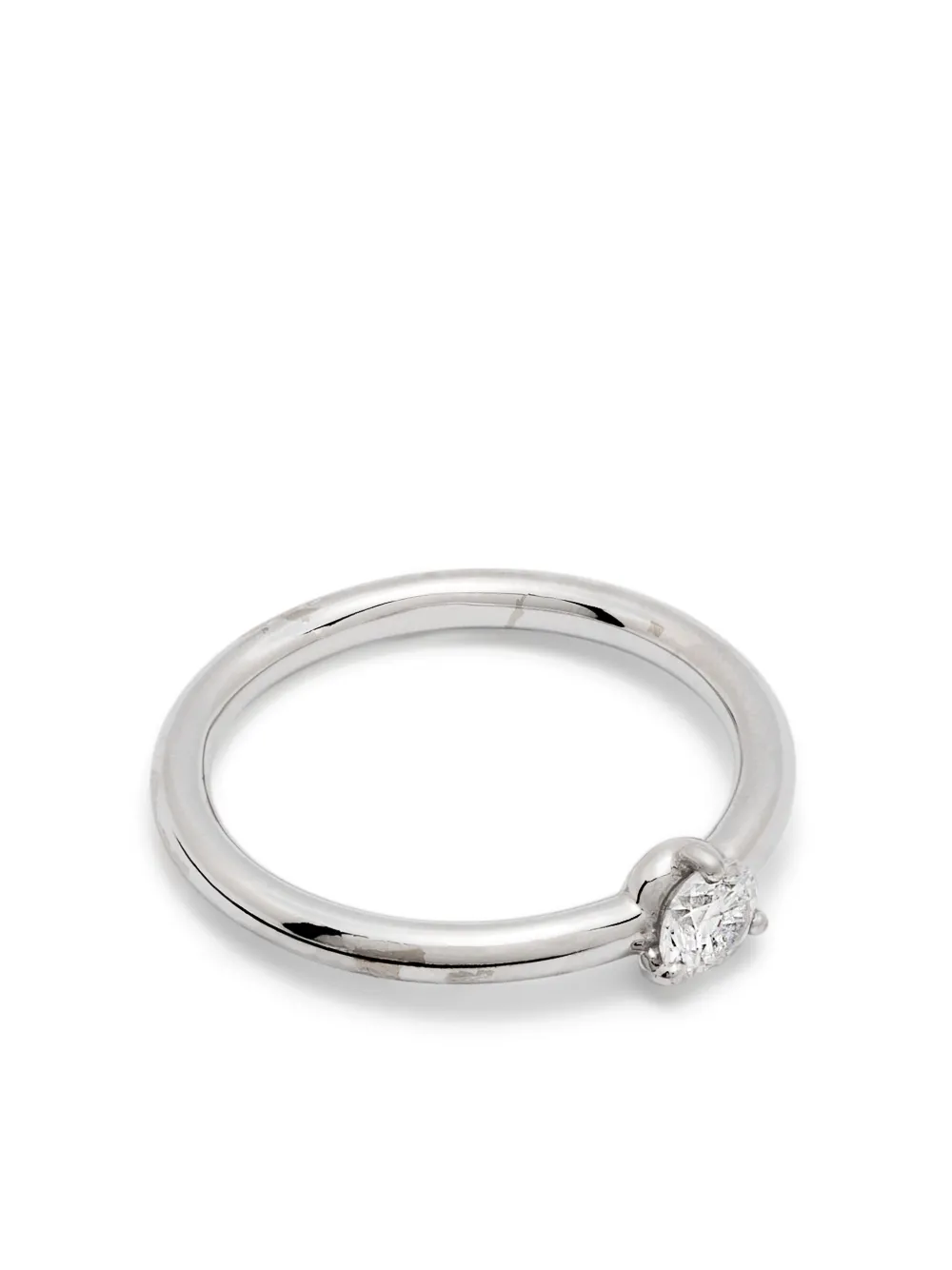 Loyal.e Paris 18kt Weißgoldring mit Diamant - Silber