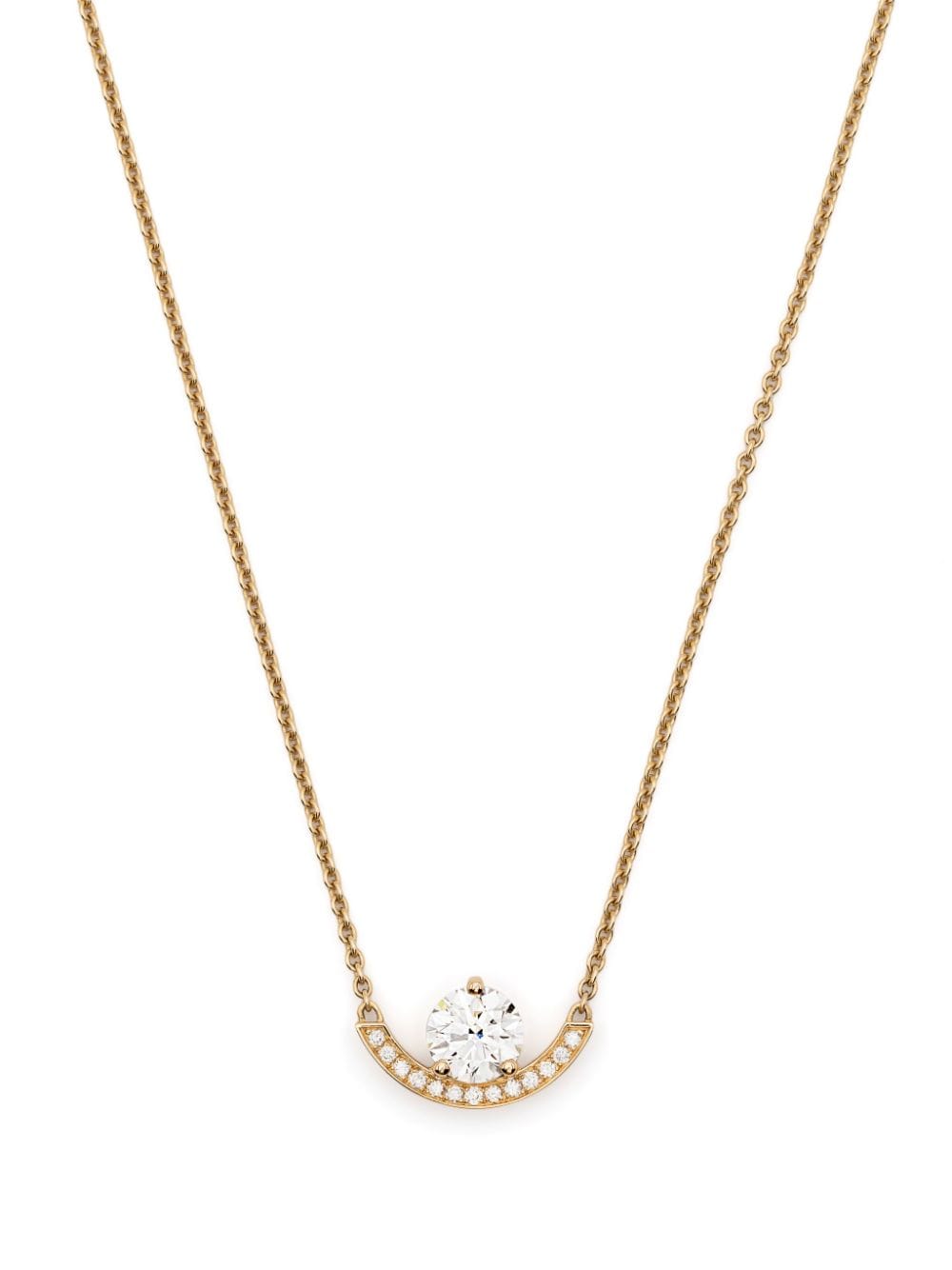 18kt recycled yellow gold Intrépide Grand Arc diamond necklace