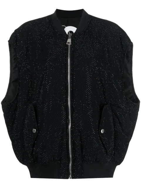 Khrisjoy rhinestone-embellished padded gilet