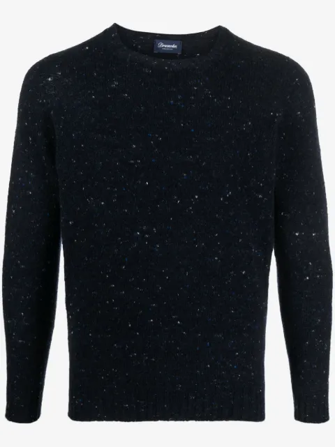 Drumohr crew-neck speckle-knit jumper