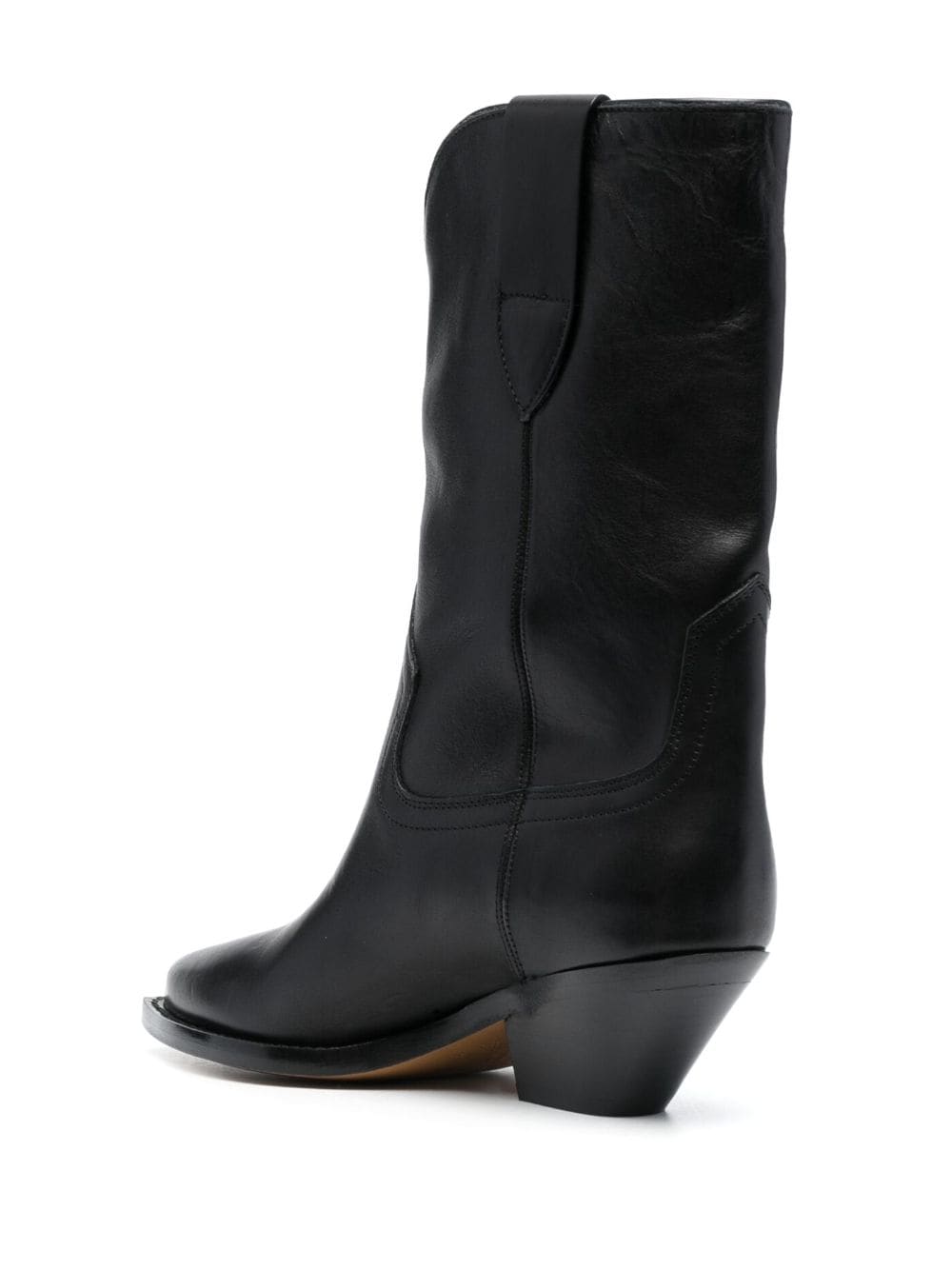 Shop Isabel Marant Dahope 50mm Leather Ankle Boots In Black