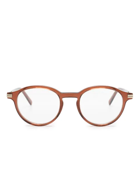 Zegna lunettes de vue à monture ronde transparente