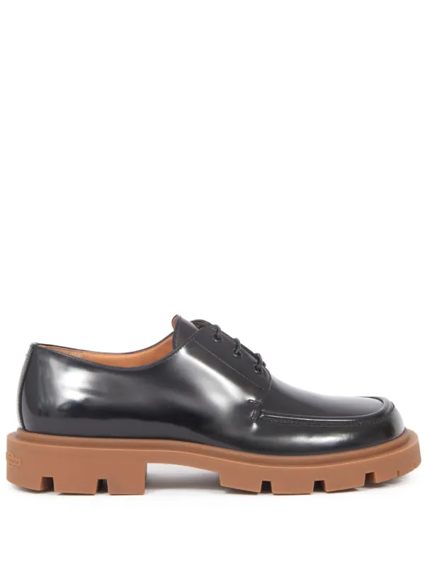 Maison Margiela Ivy レザー ブローグシューズ | ブラック | FARFETCH JP
