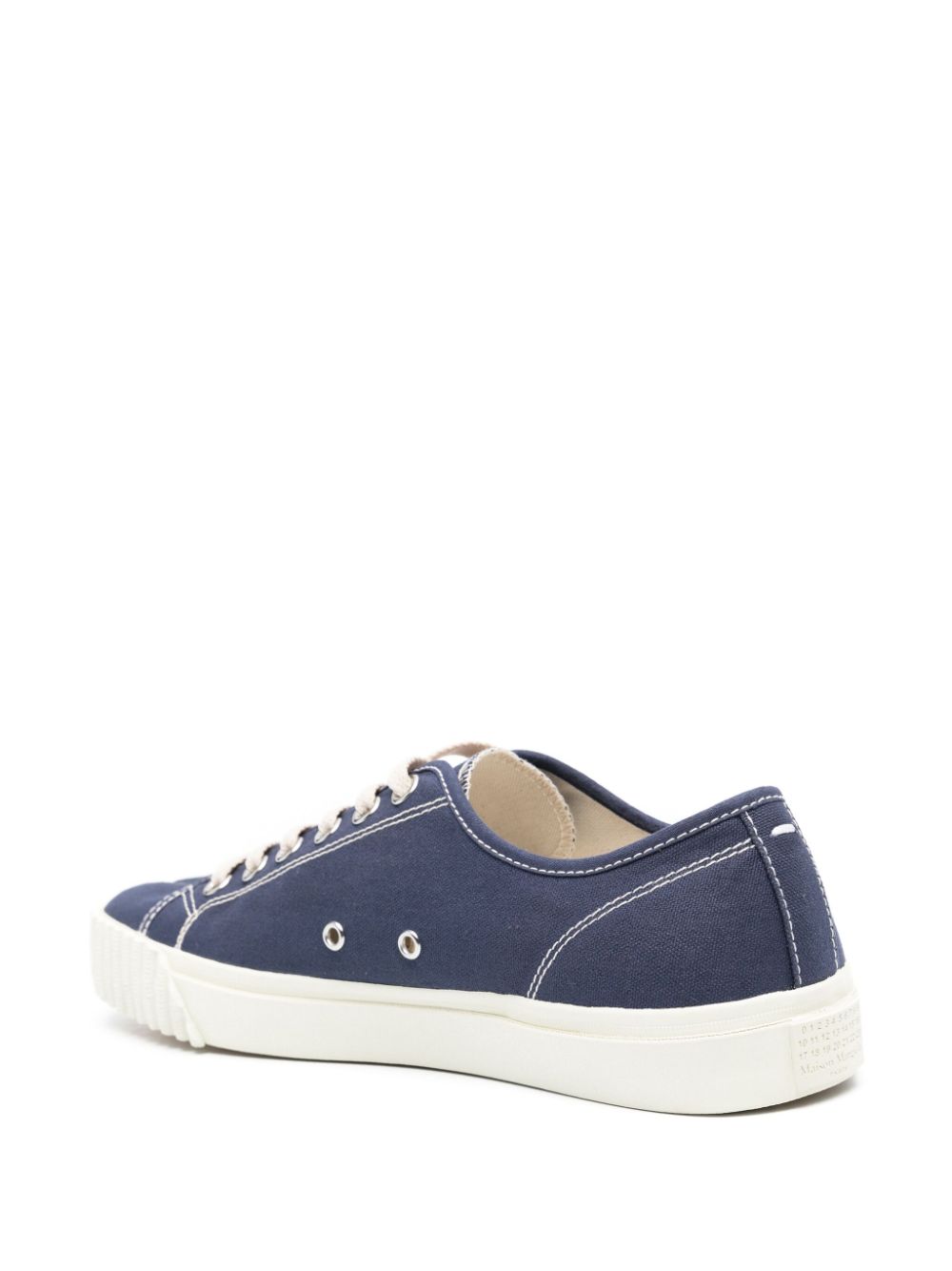 Shop Maison Margiela Tabi Canvas Sneakers In Blue