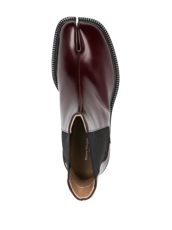 Maison Margiela Tabi Chelsea 40mm Leather Boots | Red | FARFETCH