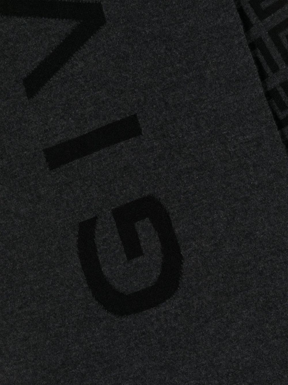 Givenchy logo-jacquard wool-cashmere scarf - Grijs