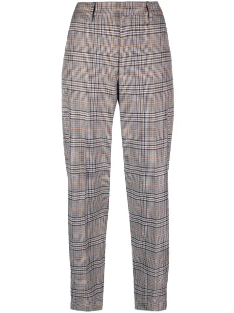 DONDUP Micaela checked tapered trousers