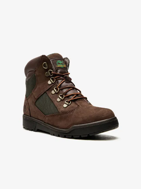 Timberland Kids 6 Inch Field "Brown/Green" boots