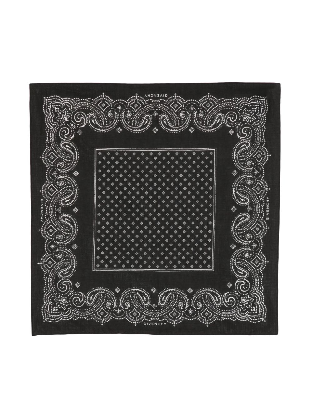 Givenchy Paisley-print Cotton Scarf In Schwarz