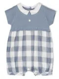 Patachou panelled-design cotton romper - Blue